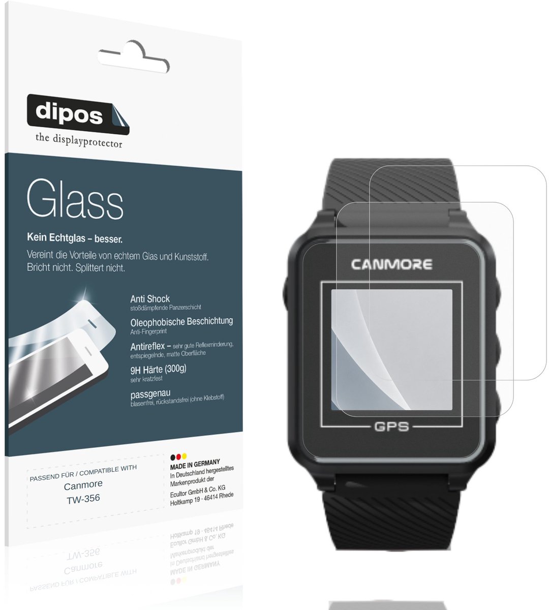 dipos – 2x Matte Pantserfolie geschikt voor Canmore TW-356 | 9H Screenprotector