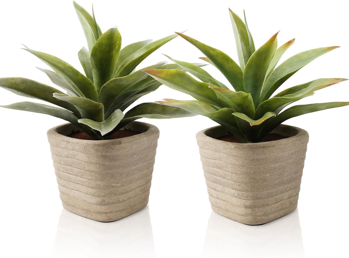 YVONNEYI kunstplanten kunstmatige agaveplant voor kamerdecoratie (1, groen) - ShopVlot