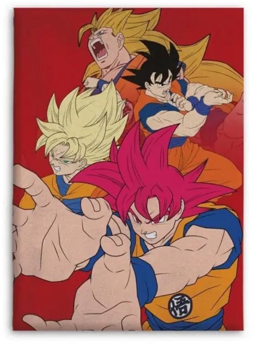Dragon Ball Z Fleece plaid 110 x 150 cm Rood