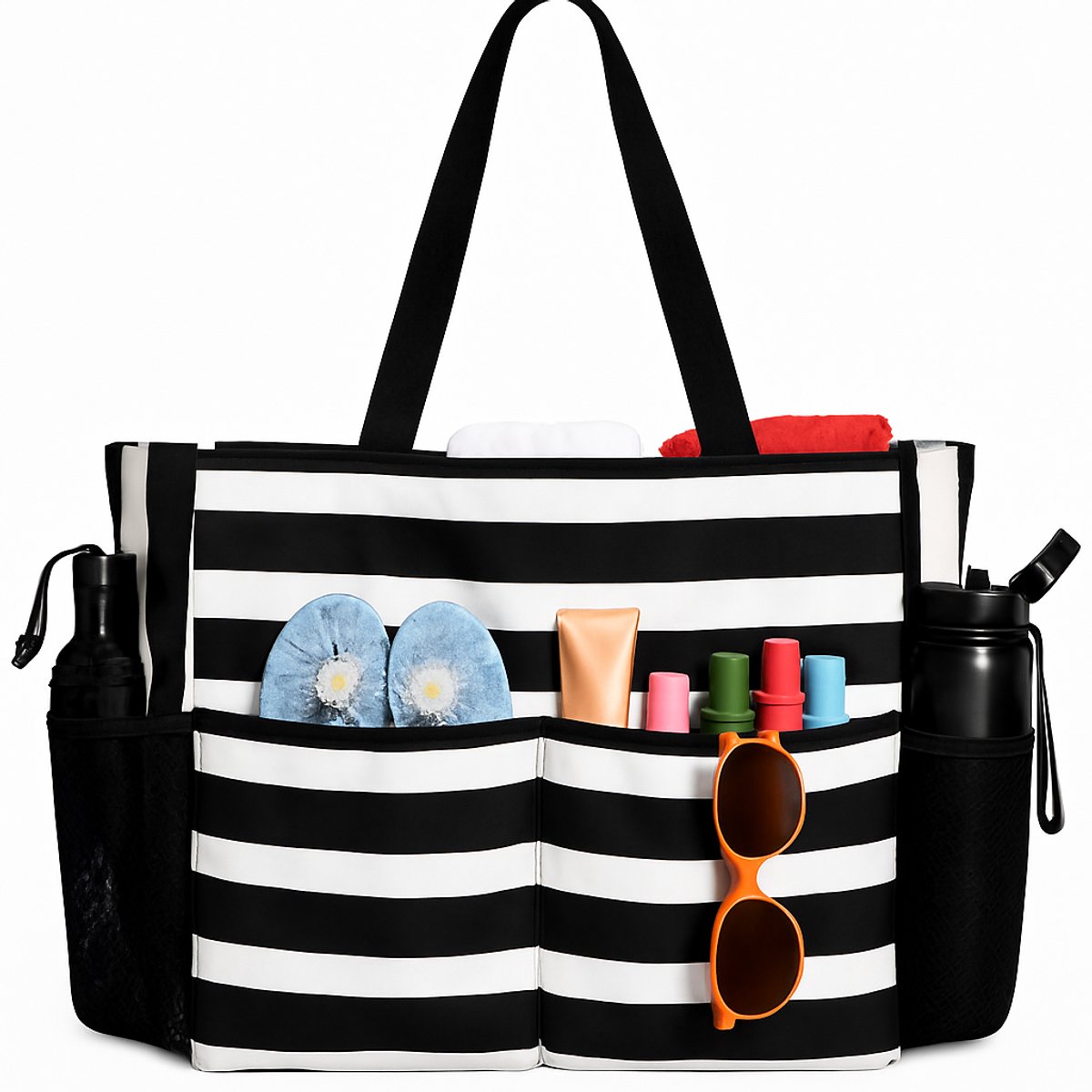 Ibenzoa ® Strandtas XXL - Draagtas - 43x38x15 cm - Waterdicht - 25 liter - Ritssluiting