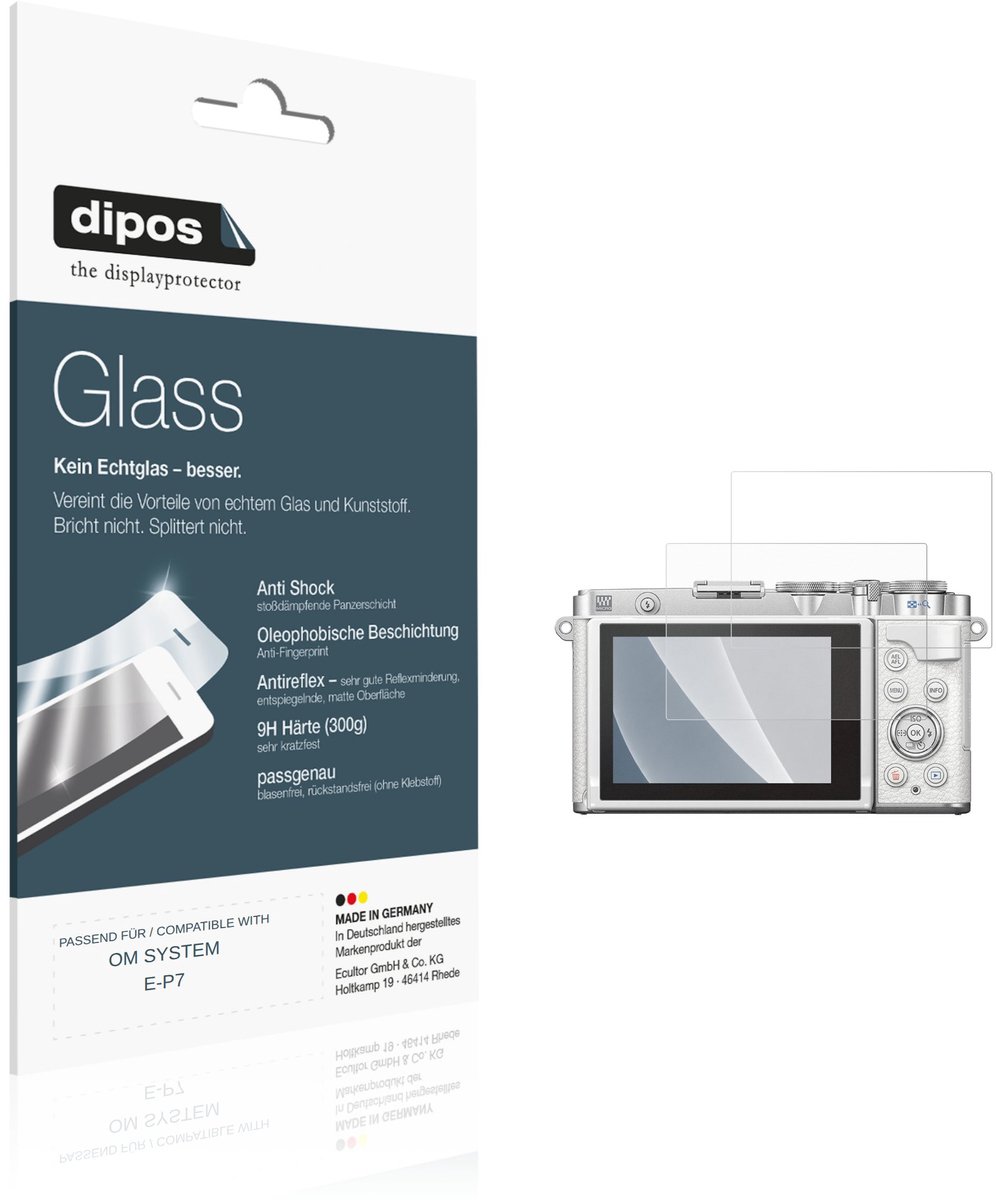 dipos – 2x Matte Pantserfolie geschikt voor OM SYSTEM E-P7 | 9H Screenprotector