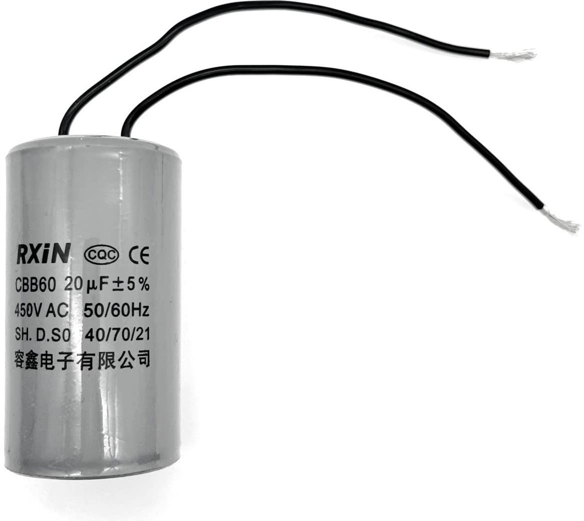 20uF 450V AC Condensator voor Motorstart en Motorloop - Geschikt voor Wasmachines, Koelventilatoren en Waterpompen
