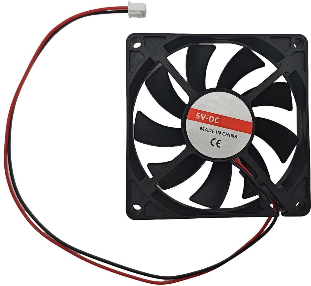 8cm DC 5V Borstelloze Ventilator 80mm Stil Koelventilator voor 3D Printer met 2 Pin Aansluiting en Kabel, Ideaal voor Koeling en Luchtcirculatie