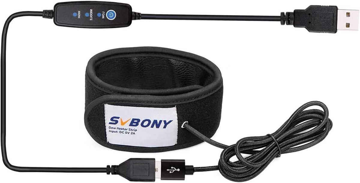 USB Lens Warmer 320 - Dew Heater voor Telescoop en Camera, Voorkom Condensatie en Verbeter Beeldkwaliteit