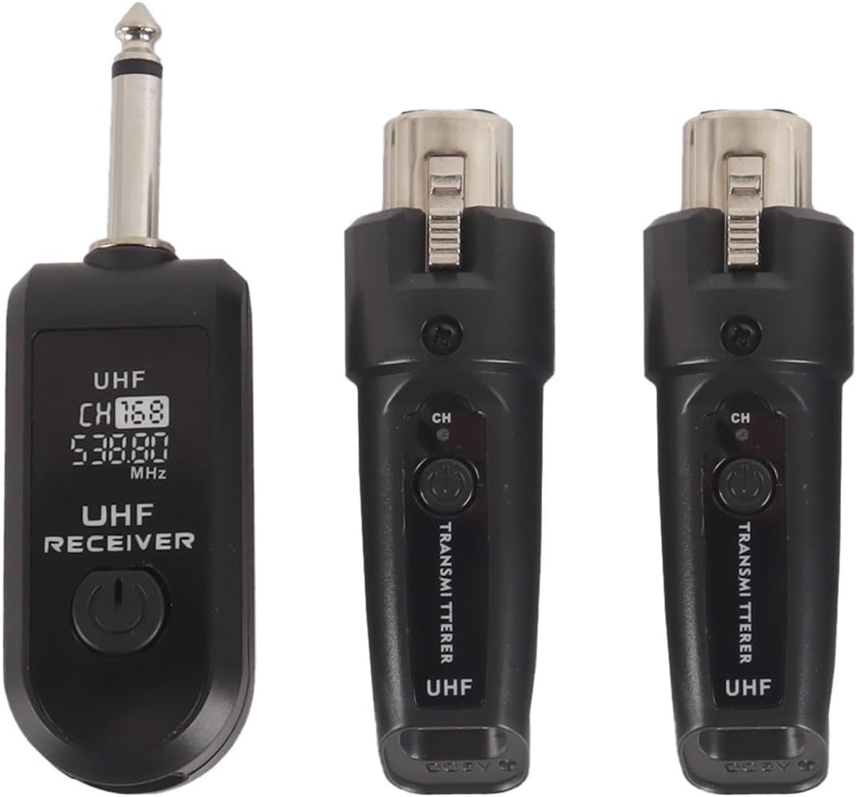 Draadloze Microfoon Converter - Oplaadbaar Systeem voor Audio Mixer en Dynamische Microfoon met 1 Zender en 2 Ontvangers