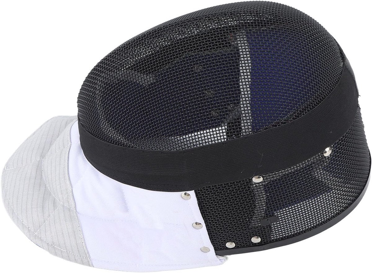 Schermbeschermende Helm met Gewatteerde Slabbetje voor Dagelijkse Oefening en Competitie Zwart Schermsportmasker Schermmasker