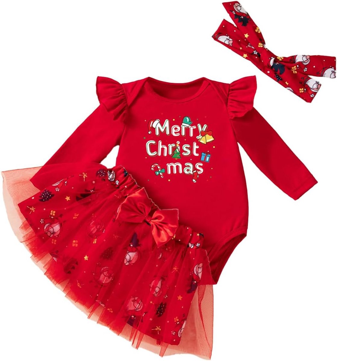 Kerstkleding voor pasgeborenen meisjes rok tutu set voor eerste Halloween