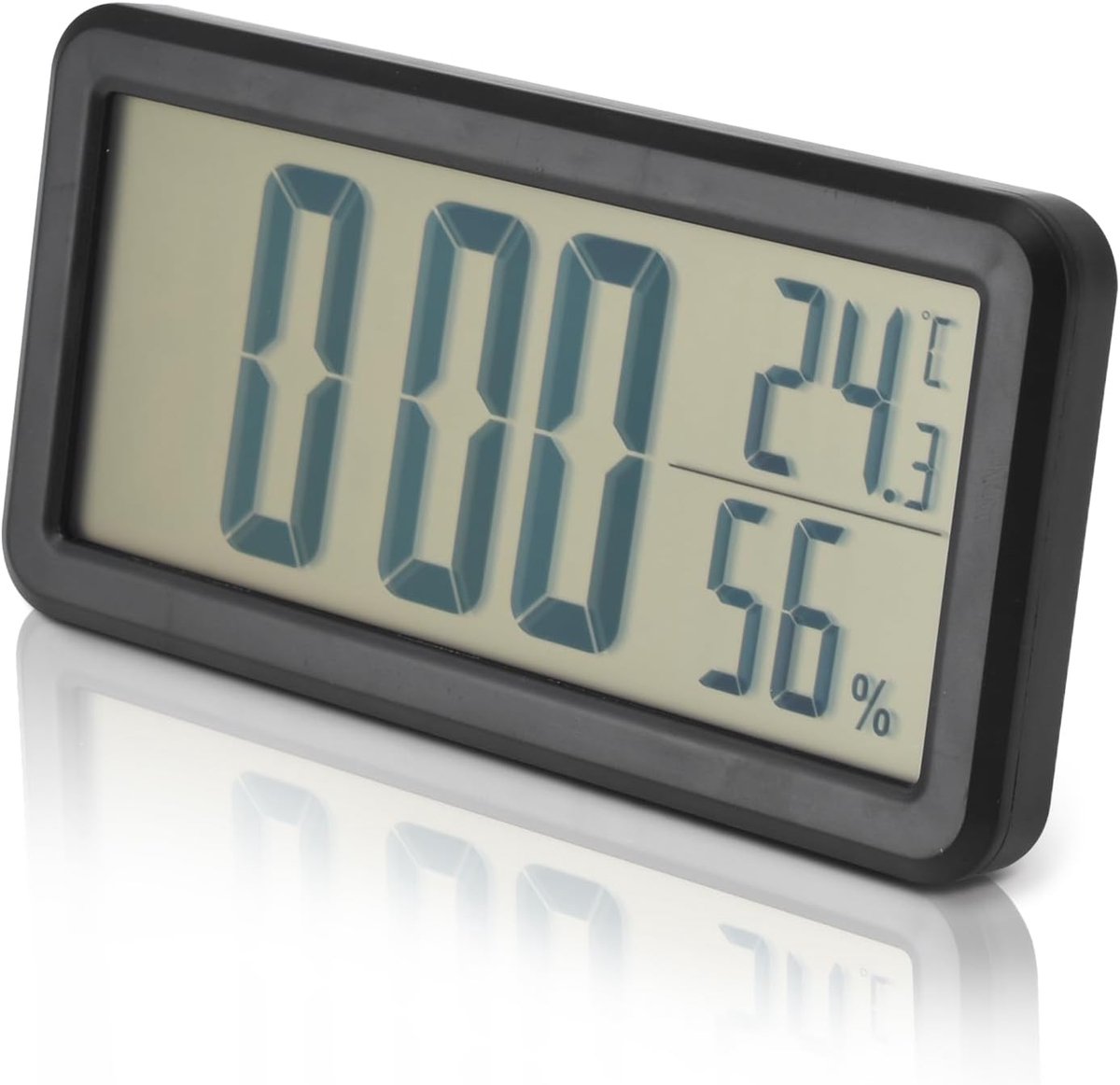 Wekker, Grote Display Klok Zwart Temperatuur Vochtigheid Draagbare Reizen Wekker Wandmontage Lcd Elektronische Klok Bureau Accessoires Wekkers Voor Slaapkamers, Digitale wekker Grote lcd