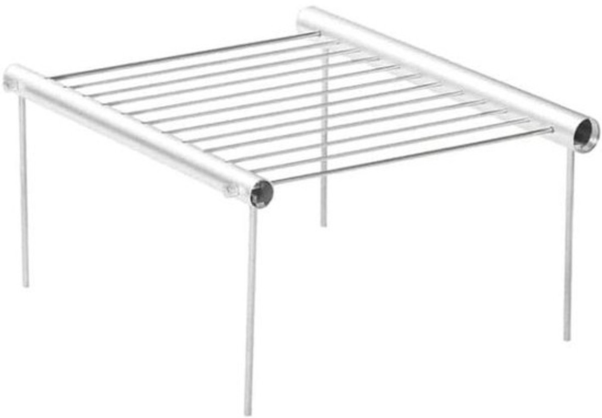 Draagbare Grill - Mini BBQ - Buiten Koken - Gelijkmatige Warmte - 300 Gram - Zilver