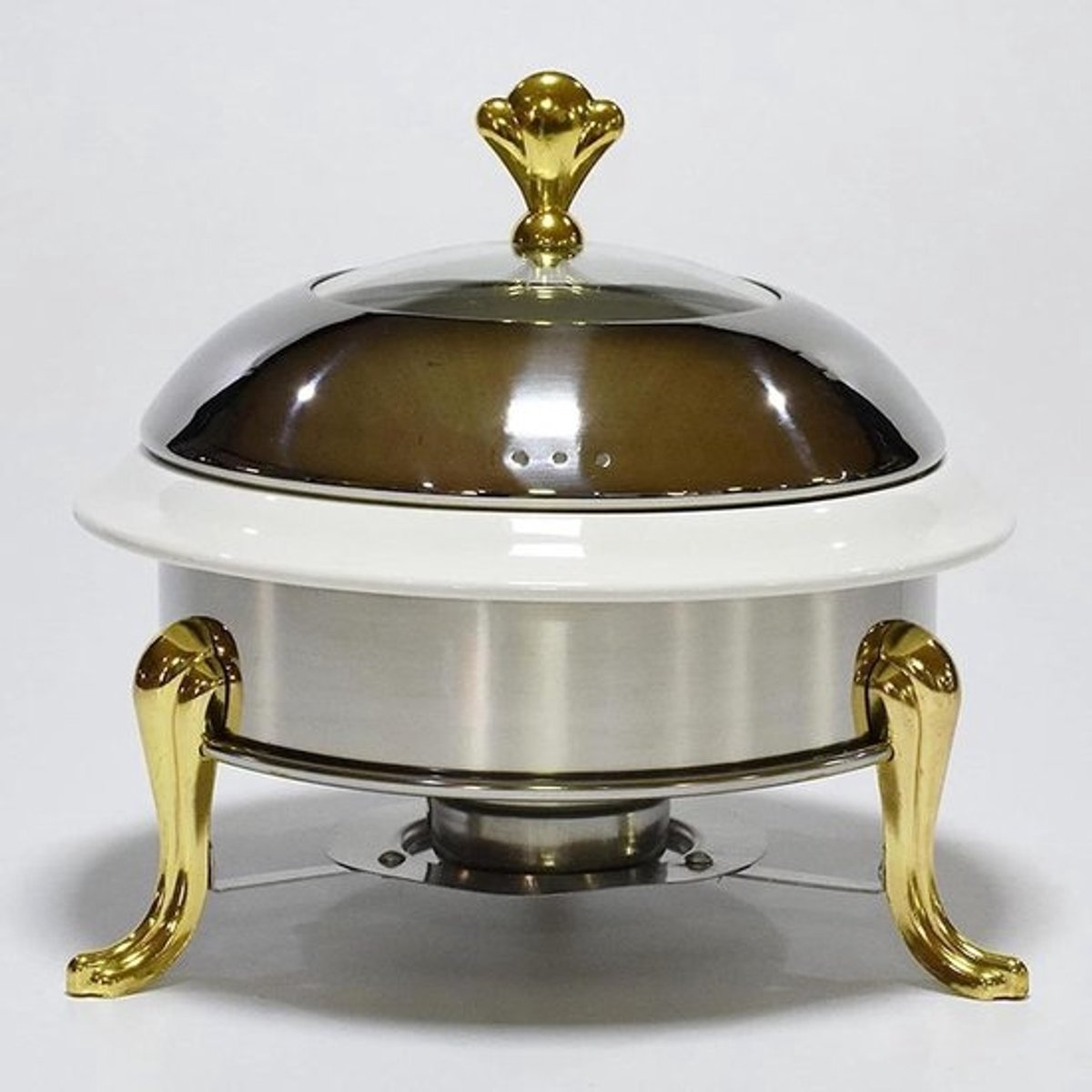 Warmhoudplaat Buffet - Warmhoudpan Set - Gerechten Warm Houden - Roestvrij Staal - 18-28 cm - Zilver