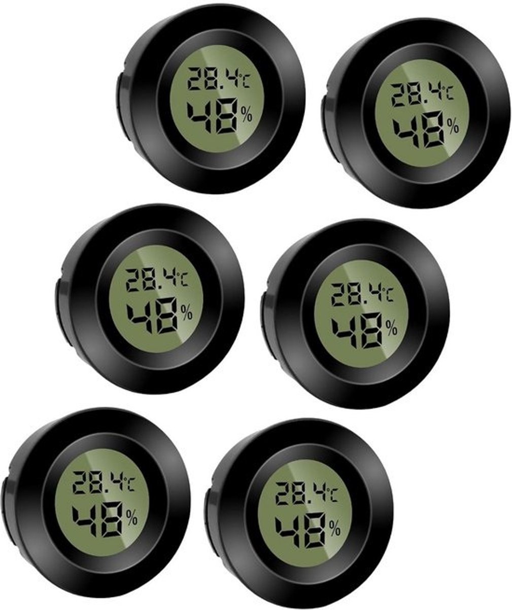 Ronde Digitale Mini Thermometer en Hygrometer voor Binnen