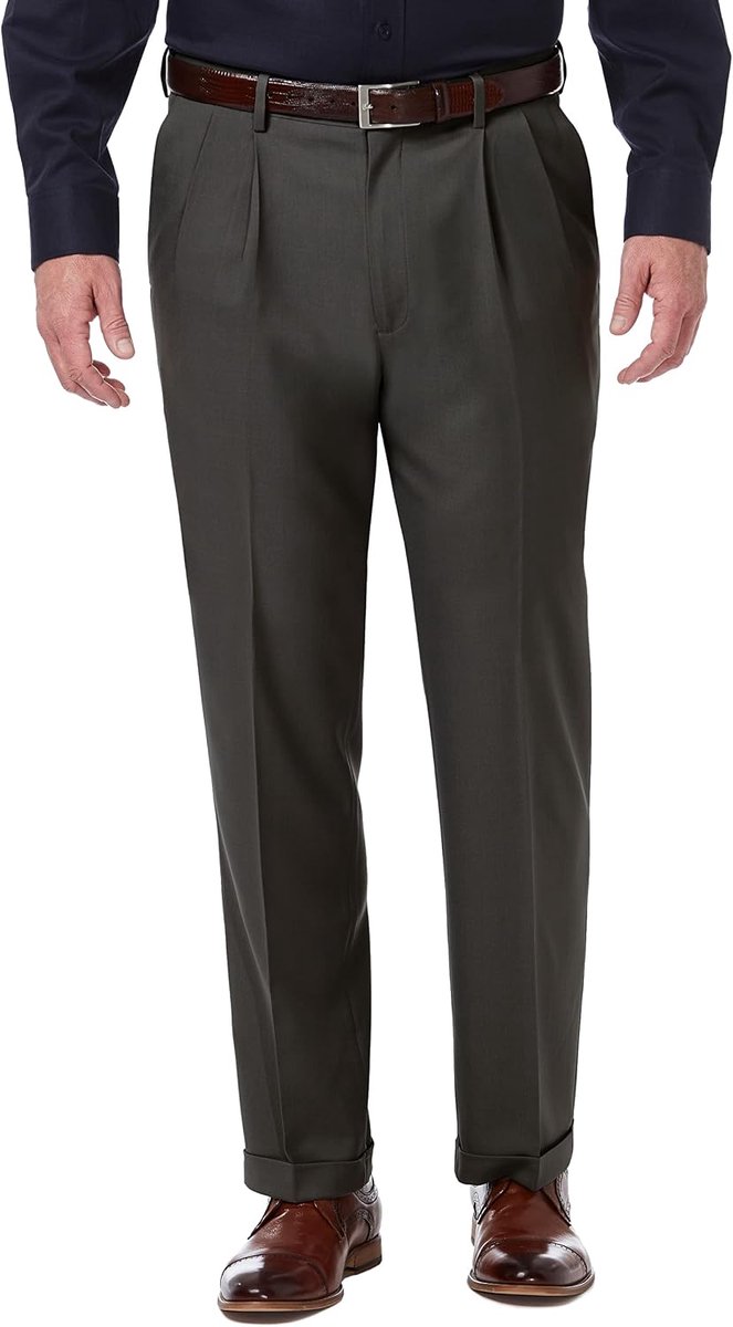 Heren Premium Comfort Classic Fit Plooi Front Pant Reg. en Big & Tall Maten