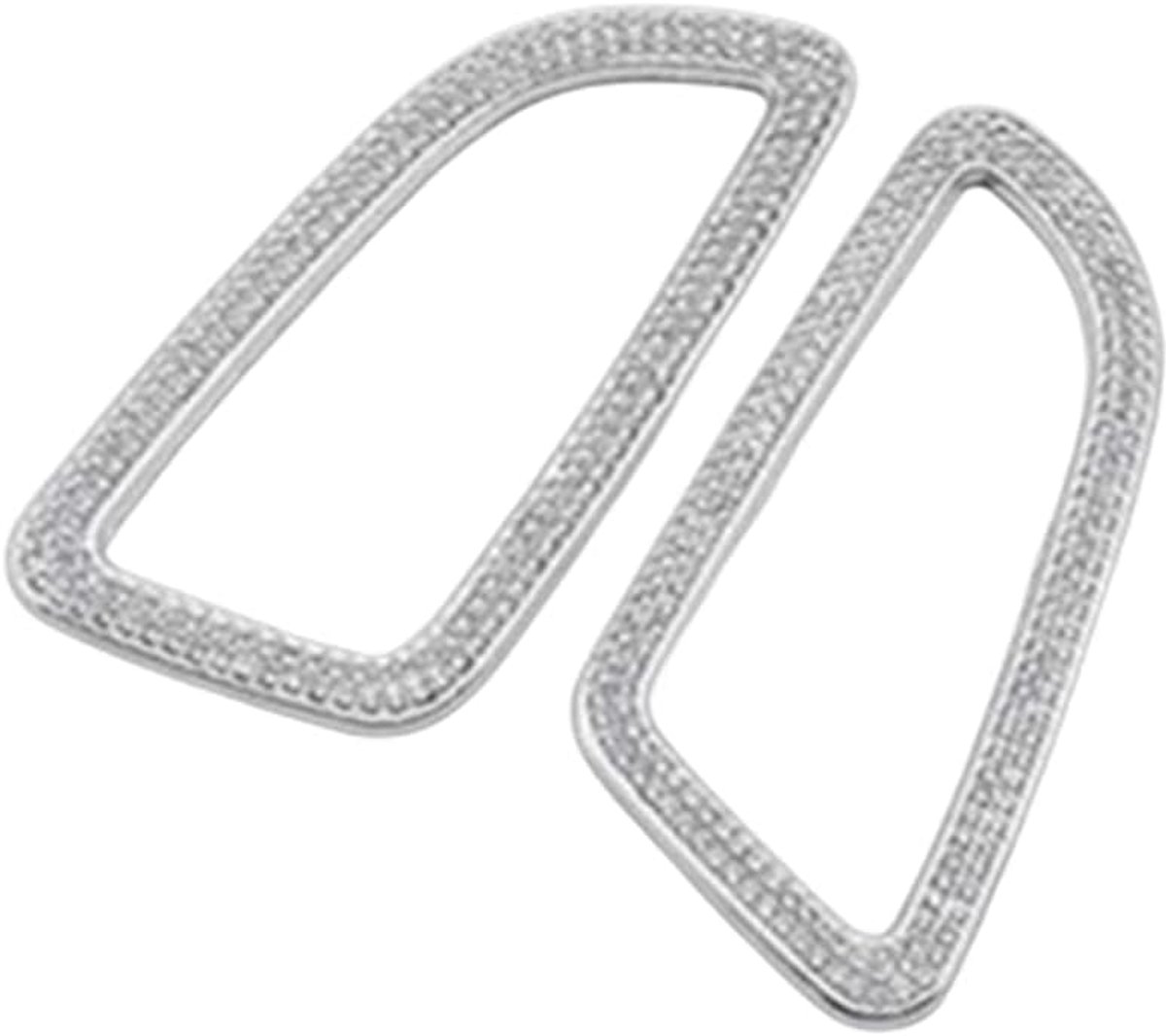 Interieur Trim Bling Accessoires geschikt voor Mercedes Benz E klasse E200 E260 E300 2016-2019 Wijziging Vrouwen Strass Crystal Decals Accessoires Instrument panel air conditioning 2pcs/set ZILVER