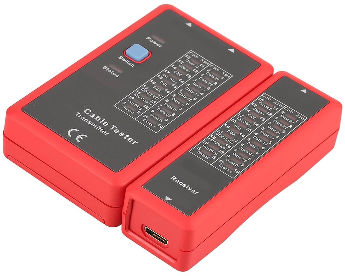 NF-622 HDMI-Tester, draagbare kabeltester met hoge resolutie, led-display voor het controleren van de storing, kort, open, cross Status van HDMI-kabel en HD-draadtest, ideaal voor het zoeken van fouten