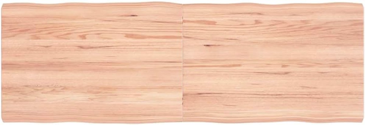 Eettafelblad, vervangingsplaat voor tafel, houten tafelblad, geschikt voor restaurant, hotel, café, eetkamer, 120 x 40 x (2-4) cm, massief hout, behandeld boomrand
