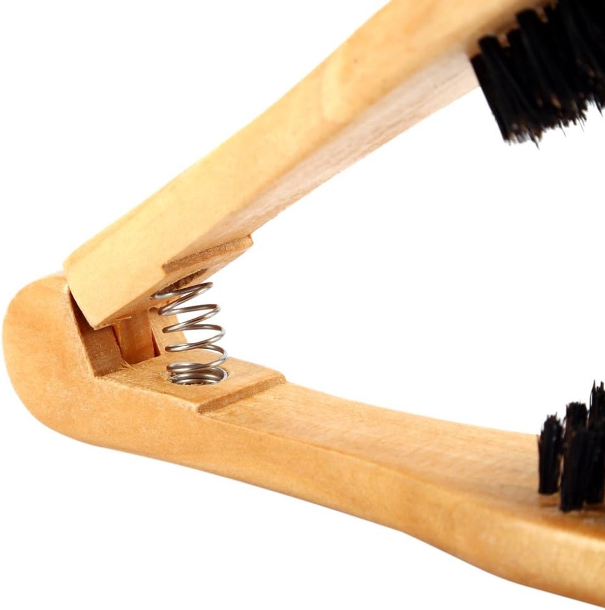 Dubbel, borstelslippenborstelsborstels, houten antistatische stijltang gereedschap