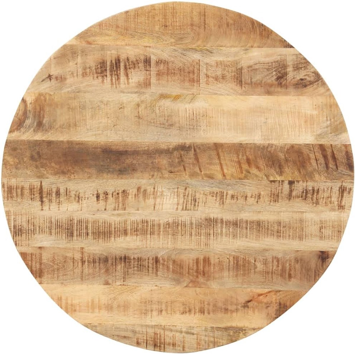 Vervangend tafelblad, eettafelblad, vervangingsplaat voor tafel, houten tafelblad, eettafel, bureau, geschikt voor restaurant, café, eetkamer, massief hout, mango, rond, 15-16 mm, 70