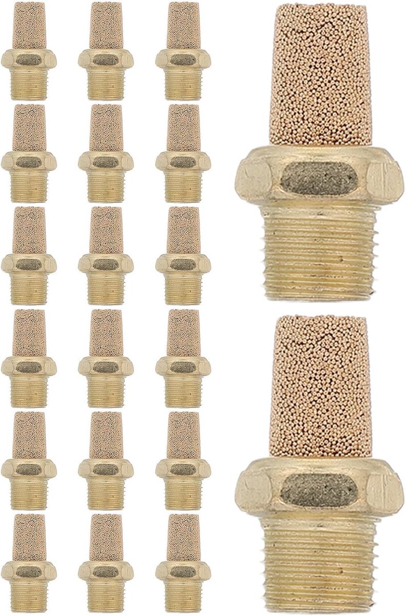 Pneumatische Messing Uitlaatdemper Npt Mannelijke Geluidsdemper Geschikt voor Luchtcompressor Pneumatische Gereedschappen Universele Luchtuitlaat Geluidsreductie