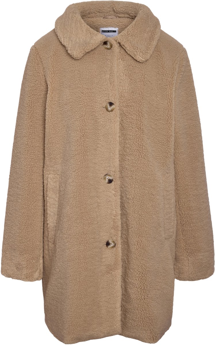Noisy may Jas Nmnati Teddy Coat Noos 27037724 Birch Dames Maat - M