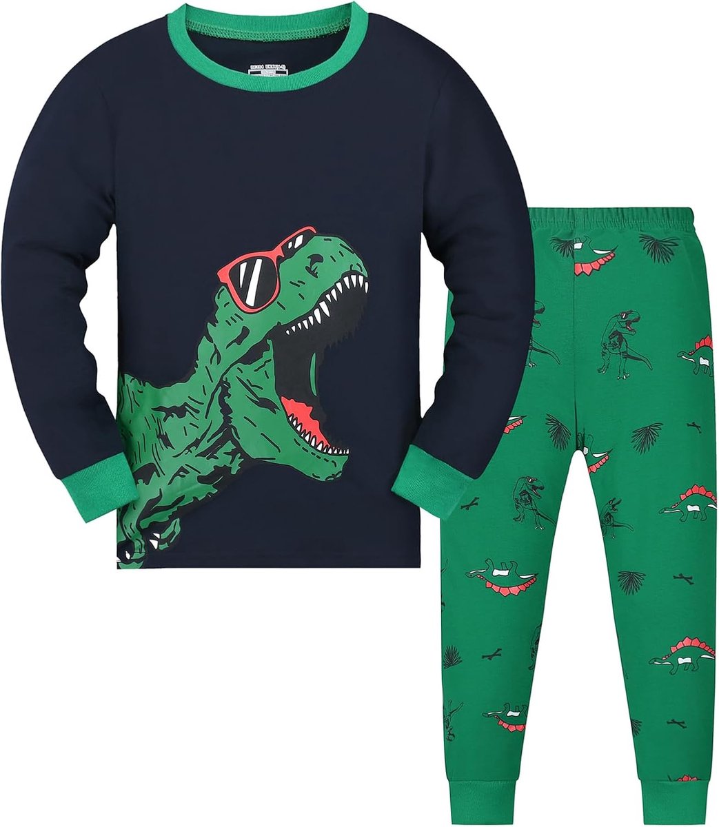 pyjama Kinder pyjama Jongen Lange mouw Katoen Winter Kerst Nachtkleding 3-9 jaar