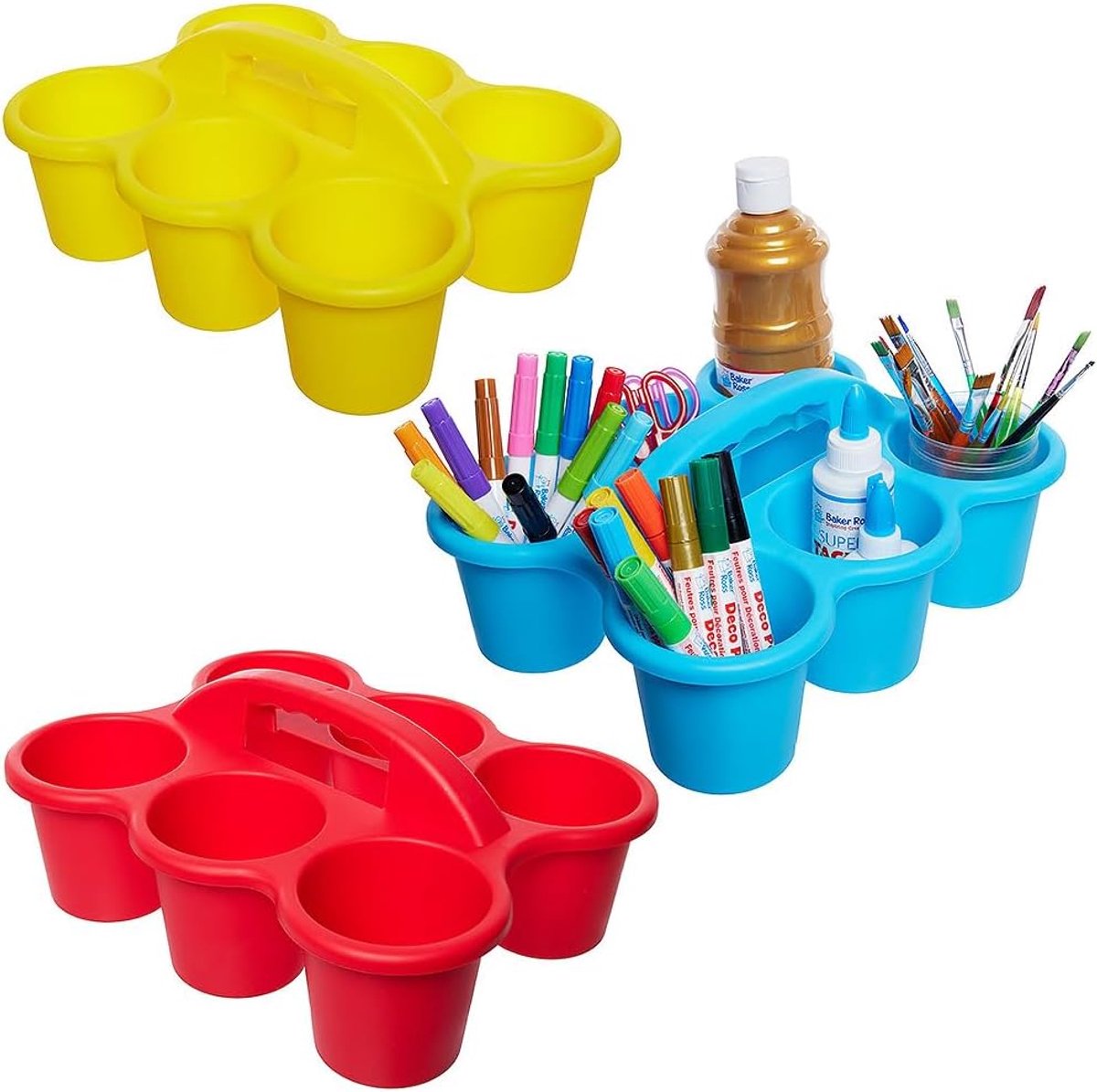 Ross VC210 Kunstopbergset met 6 vakken - Set van 3, kunststof opbergbakjes