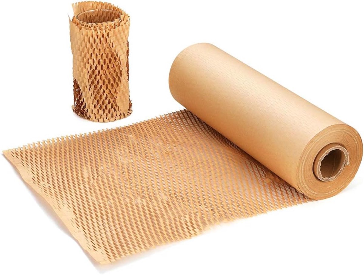 Demping wrap, Honingraat Wrap Papier Roll Geperforeerde Verpakking, 1200 Inch x 12 Inch Verpakking Wrap voor Verhuizing Huis, Verzending Breukbaars (Bubble Wrap Alternatief)