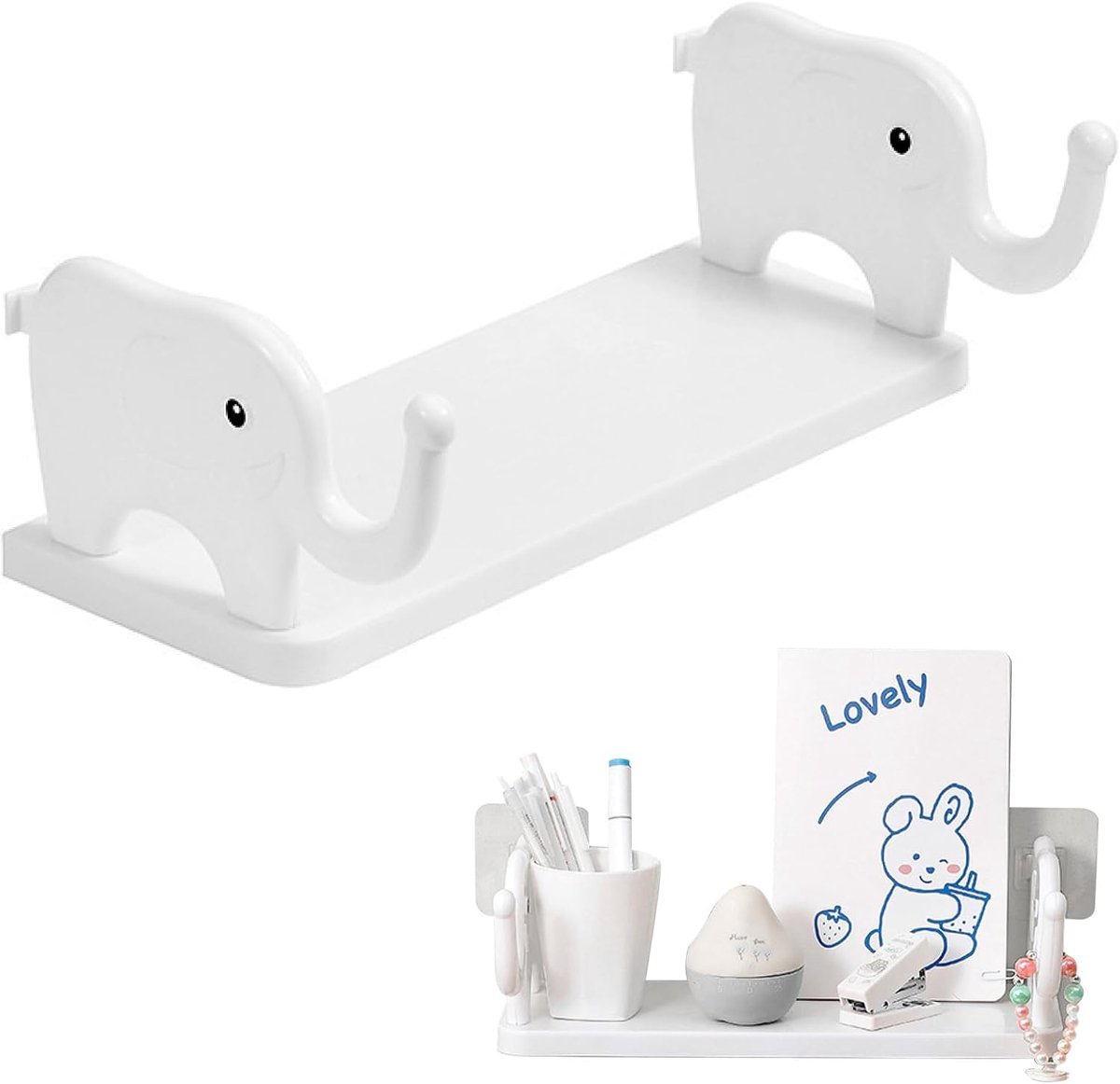 Zwevend wandrek, badkamer, zonder boren, make-up, kruidenorganizer, wandrek, boekenkast, ideaal voor keuken, woonkamer, slaapkamer, kinderkamer