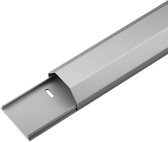 Goobay Halfronde aluminium kabelgoot, zilver 1100x50x26 mm, zilveren, Een breedte van 50 mm biedt ruimte voor verschillende kabels zoals TV-kabels