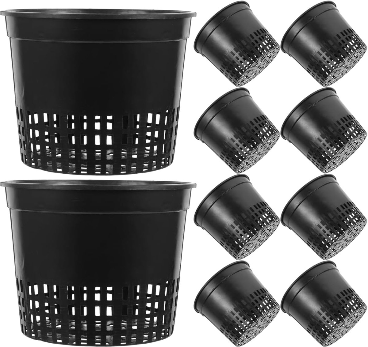 Dailygoods- Plantenmanden 10/12/7 cm - Duurzame Netpotten - Tuinnetpotten - Waterafvoer - Herbruikbaar Kunststof - Geschikt voor Bloembollen - Netpot