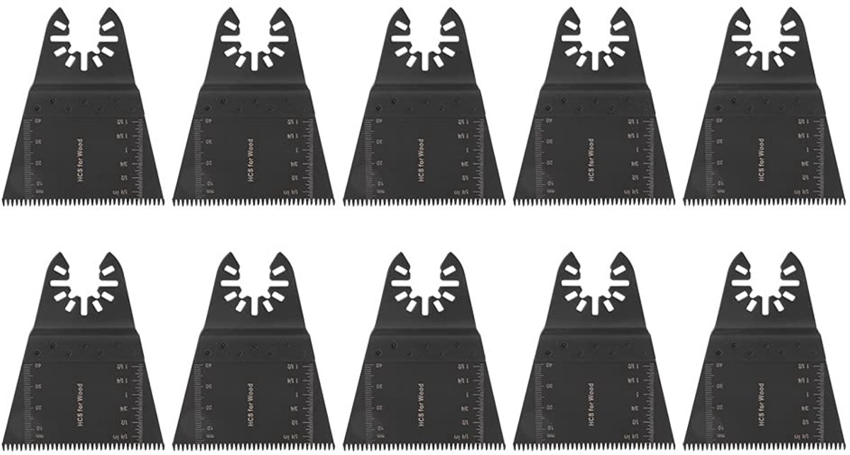 Dailygoods- Zaagblad 65 mm - 10 Stuks - Oscillerend - Robuust - Voor Hout/Kunststof - Hoge Compatibiliteit