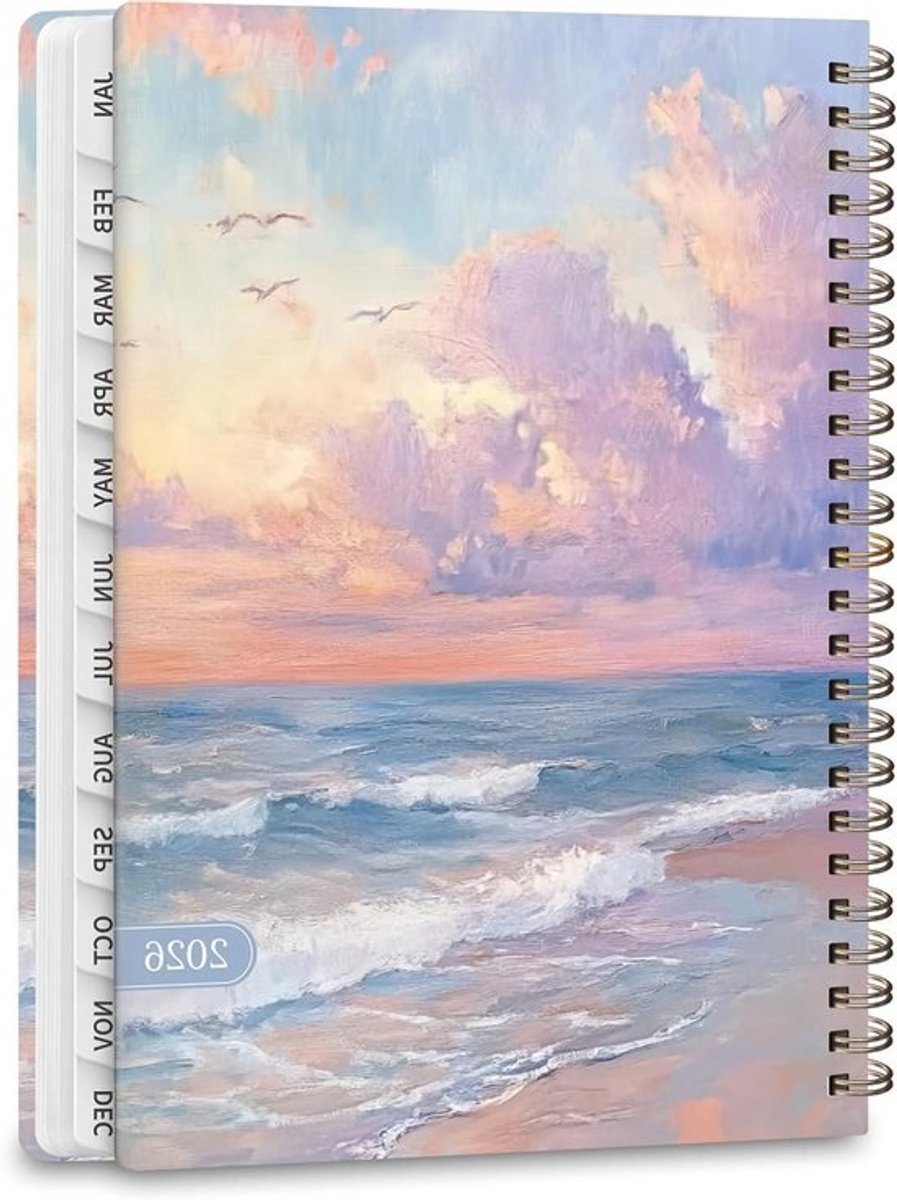 Planner 2026 - Weekplanner Maandplanner - Afspraken Plannen - 12 Maanden Overzicht - A5 6.3x8.5 Inch - Zwart