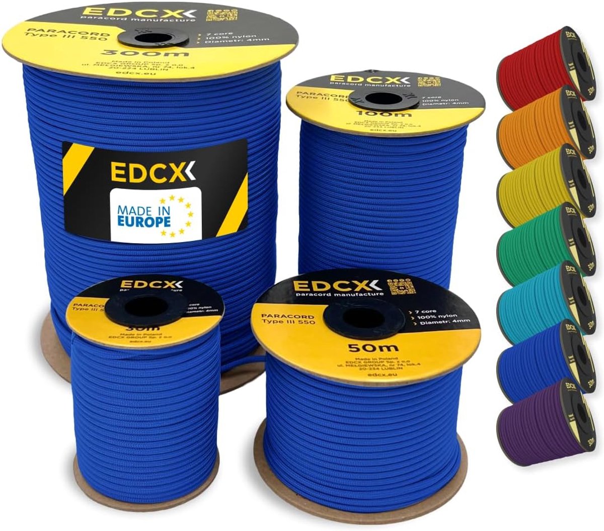 Paracord 550 4 mm - 15 m Nylon Touw - Sterk en duurzaam - Ideaal voor outdoor gebruik - ShopVlot