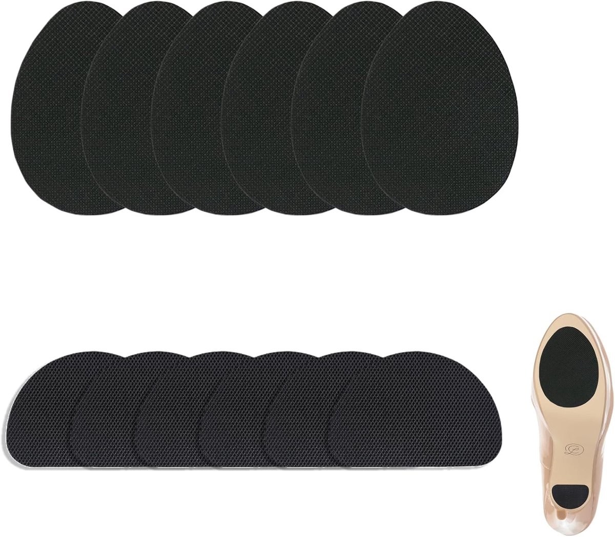 12 antislip inlegzolen voor schoenen, 2 vormen