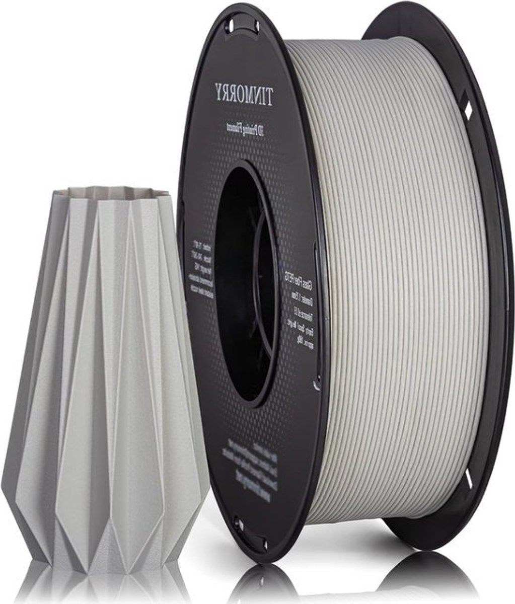 3D Print Filament - Glasvezel PETG - Technische Onderdelen - Verbeterde Stijfheid - 1.75mm - Lichtgrijs