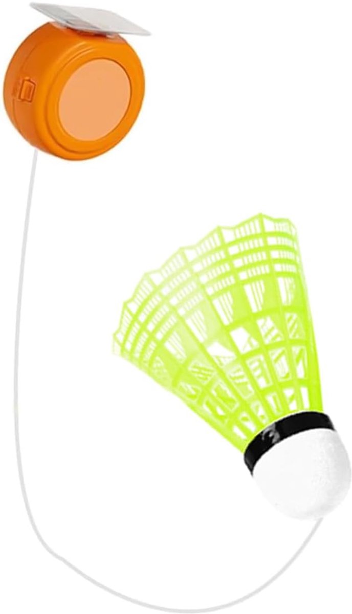 Badminton Rebound Trainer Ball, plafondgemonteerd, zelftrainingsapparaat voor één speler, geschikt voor tuin, speeltuinen, administratieve banen, woonkamer en balkon.