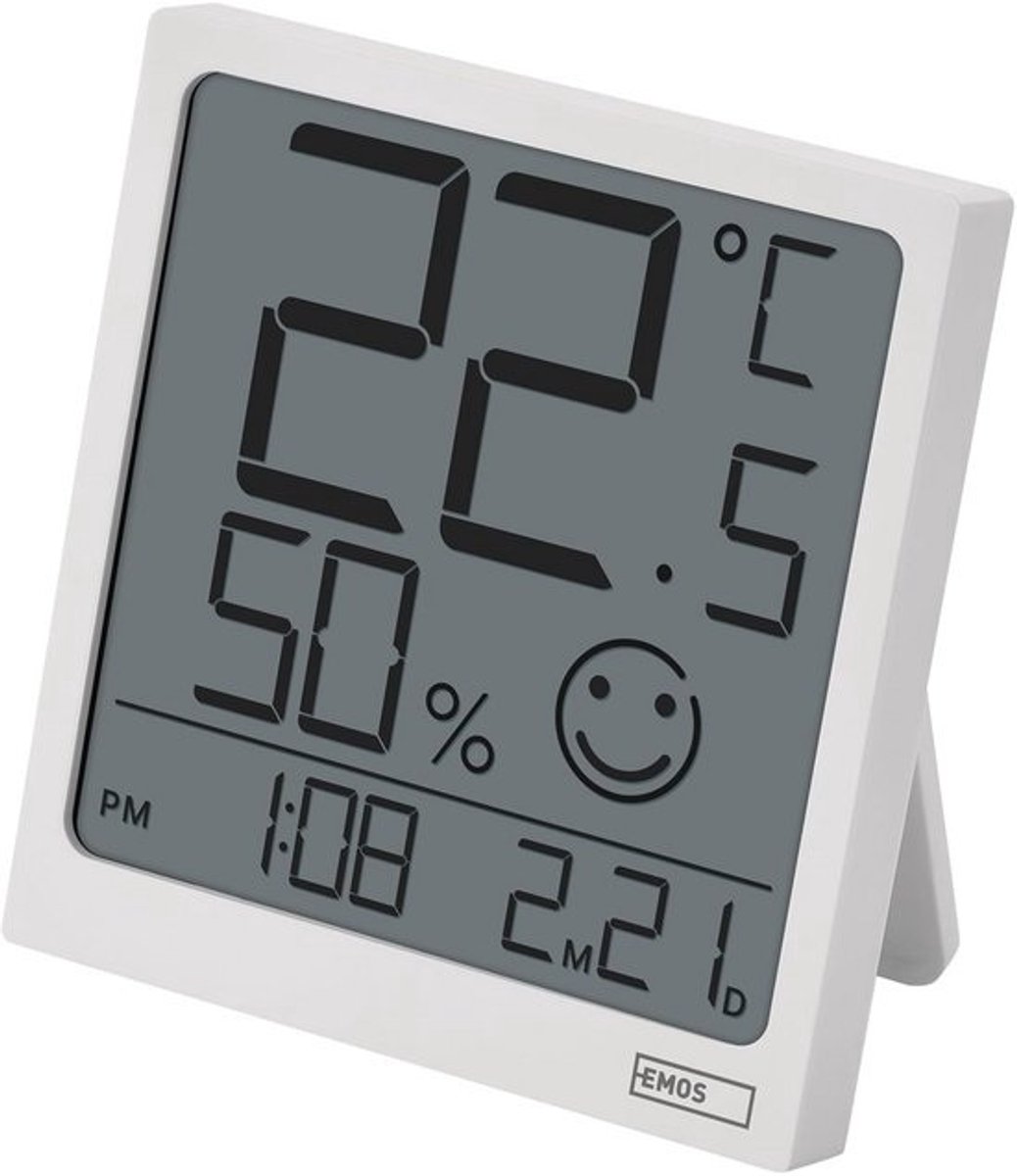 Digitale Thermometer en Hygrometer met Klok en Datumweergave voor Binnen