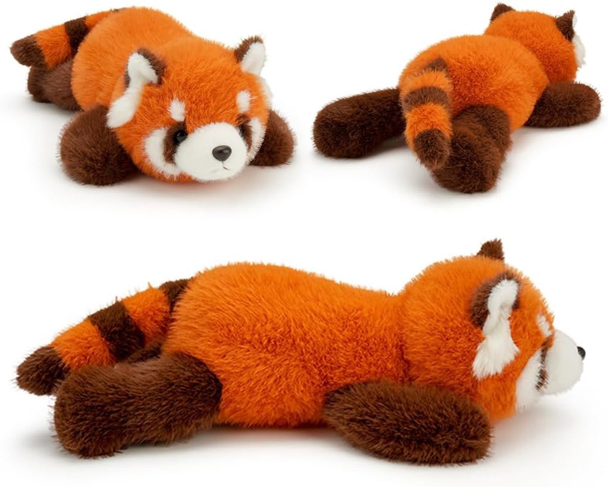 panda pluche dier, rode panda, pluche, schattig, zacht en comfortabel, voor familie en vrienden, verjaardag, woondecoratie, 35 cm