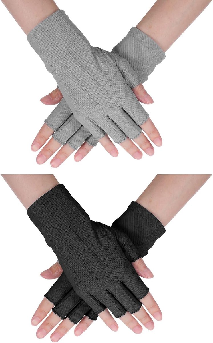 Handschoenen voor dames, antislip, vingerloos, zonwering, rijhandschoenen voor dames, zomer, outdoor, manicure, fietsen