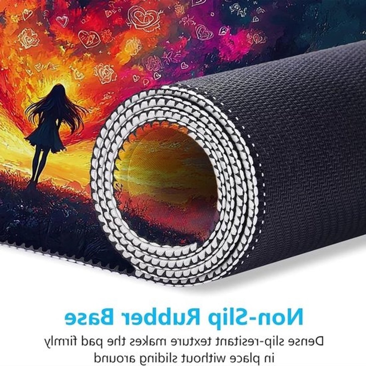 XXL Muismat - Bureauonderlegger Gamingmat - Gaming en Kantoor - Antislip Rubberen Basis - 800 x 400 mm - Veelkleurig