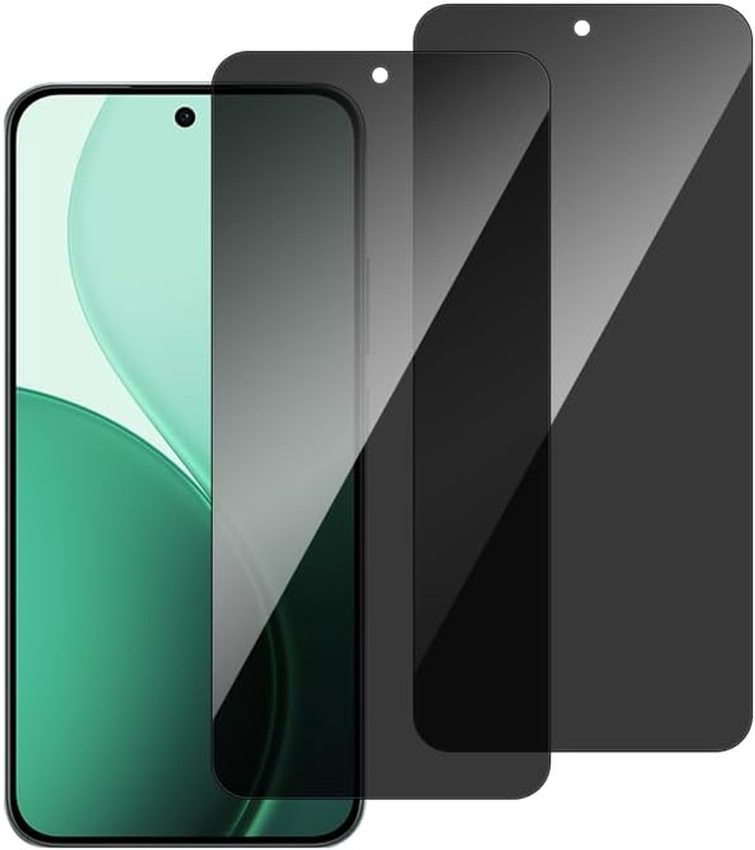 chejuza Privacy Displaybeschermfolie voor Oppo Reno14 F/Fs [2 stuks], hardheid 9H, volledige afdekking, anti-spy van gehard glas, HD-displaybescherming