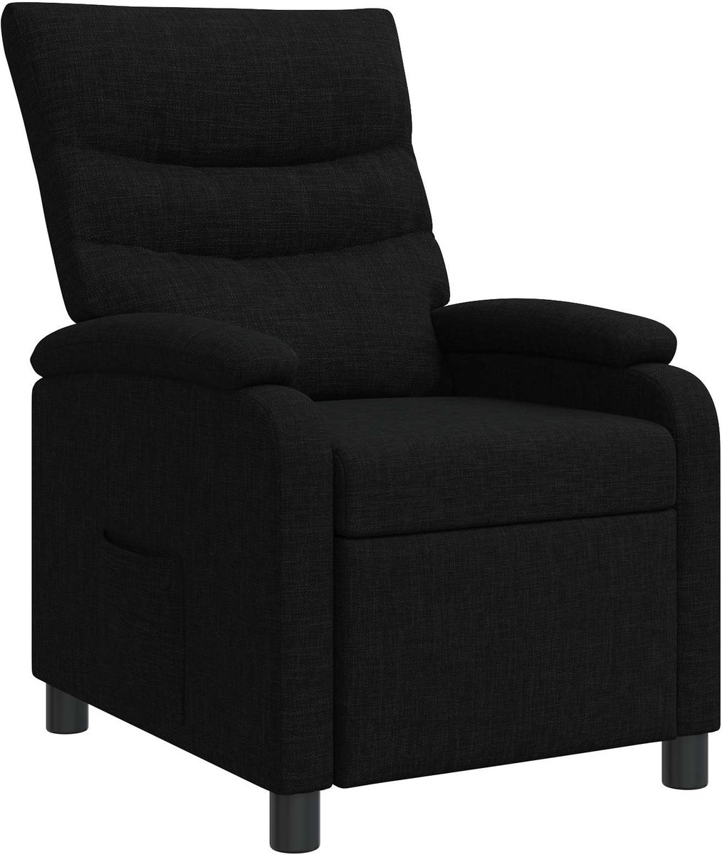 vidaXL Recliner - Zwart - Stof