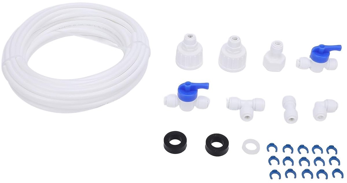 1/4 inch waterleidingset, 27-delig, pe-buis voor koelkast
