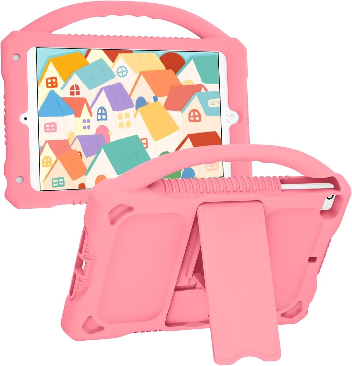 siliconen hoes voor iPad mini 5, 4, 3, 2, 1 hoesje, iPad mini 5, 4, 3, 2, 1 hoesje voor kinderen, JOGUIIA beschermhoes met greepstandaard voor Apple iPad mini 5, 4, 3, 2, 1 model