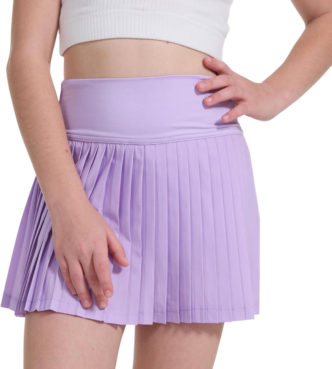 rok voor meisjes, met korte broek, atletische tennisrok, hoge taille, golfskaterrok met zakken