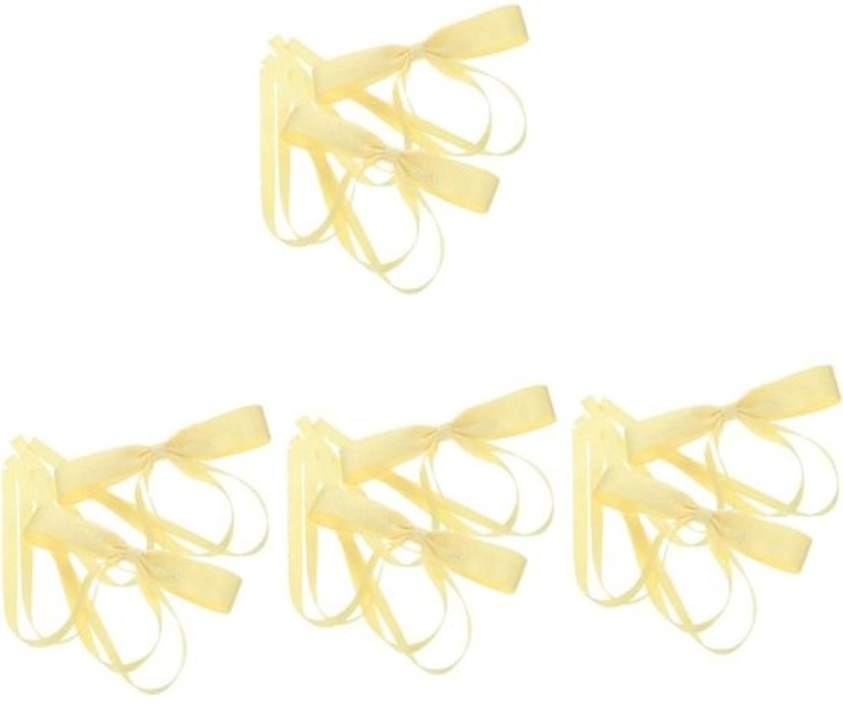 Haarspelden Met Strik - Strik Haarclips Kant - Feestelijke Gelegenheden - Elegante Kant Strikken - 8 stuks - Geel