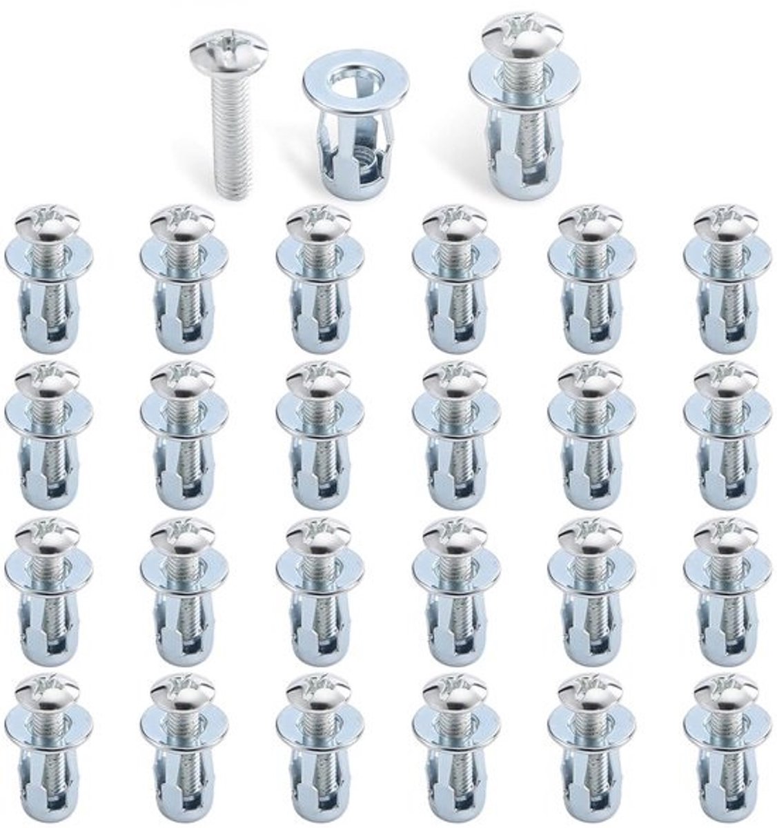 Hollemuur Ankers - Expansiedubbel Metaal - Bevestigen op Holle Wanden - Corrosiebestendig Koolstofstaal - M6x25 48 Stuks - Zilver