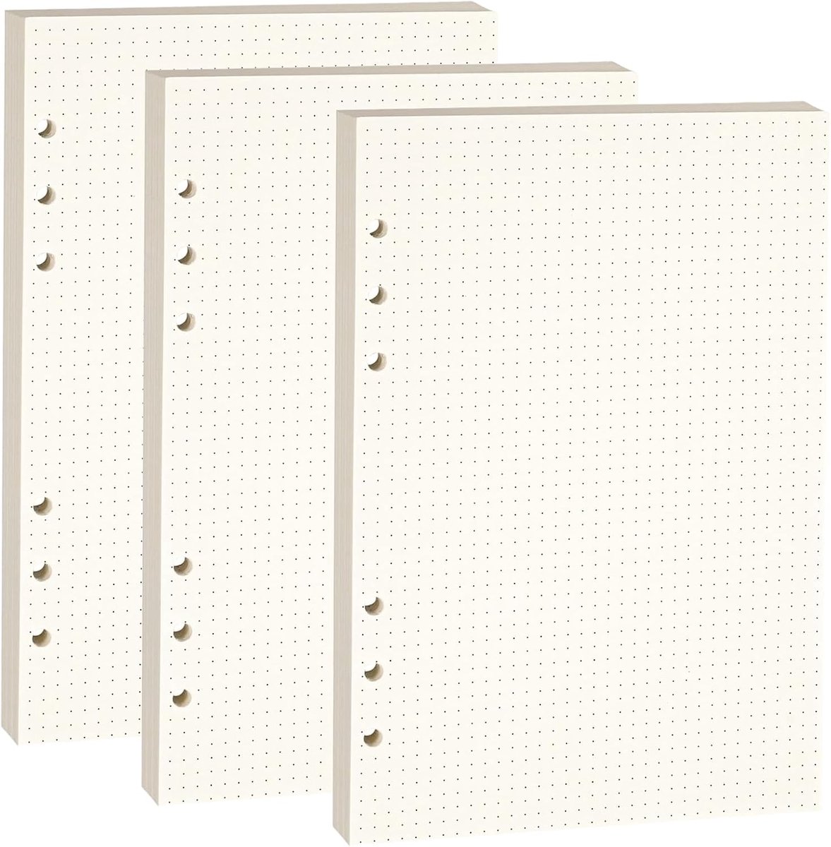 3 Stuks Gestippeld Papier, 180 Vellen A5 Navulpapier, voor Notitieboek