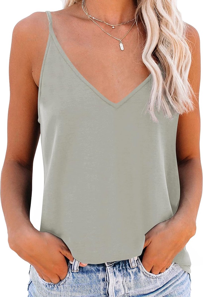 Onderhemden, spaghettibandjes voor dames, basic top, lange tanks, verstelbare spaghettiband, camisole tanktop