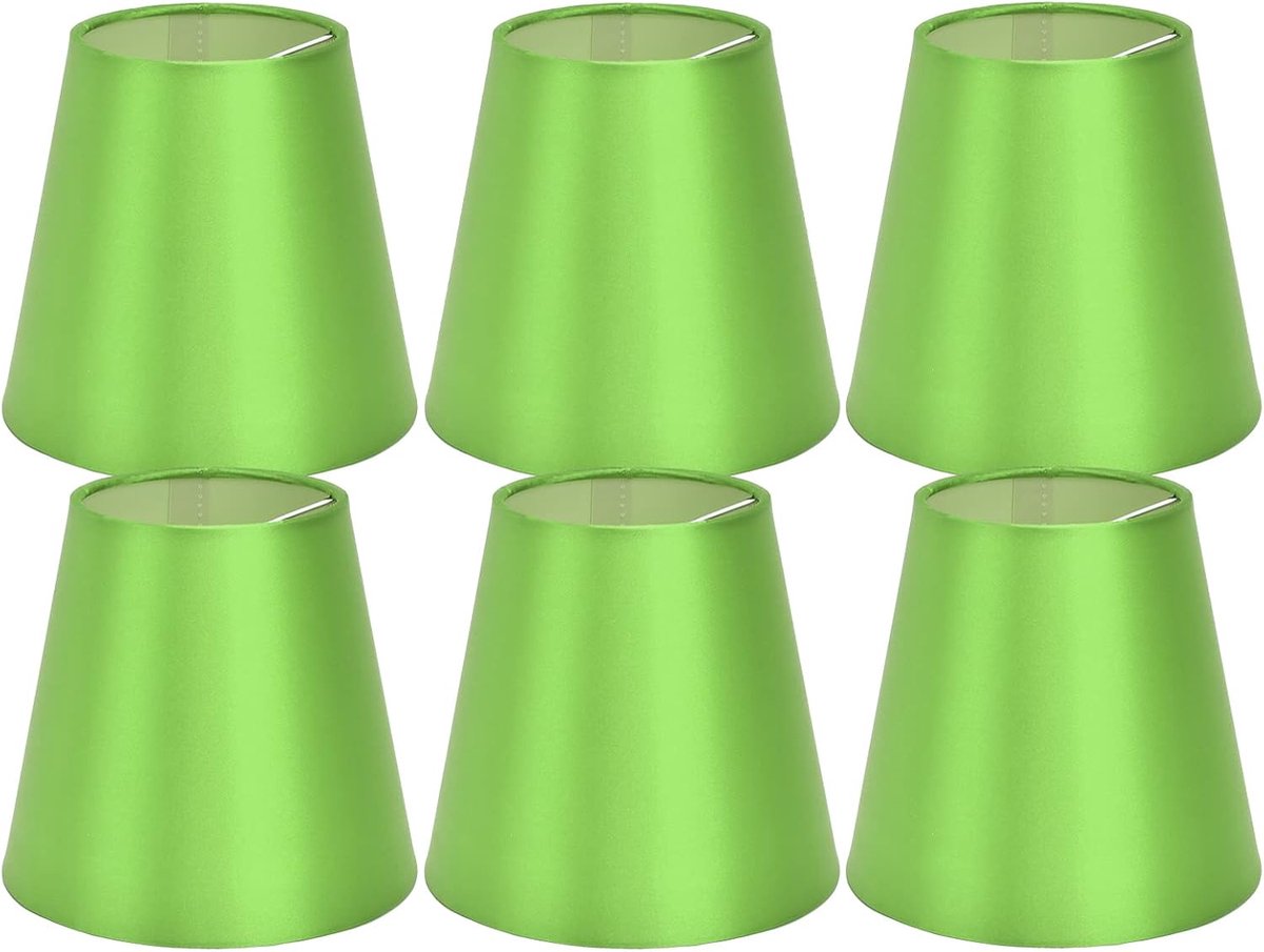 Lampenkappen, Clip Op E14 Lampen Tinten Vat Lampenkap Vervanging Voor Tafel Muur Plafond Kroonluchter Lampen, 3.7x5.6x5.1in(Groente)