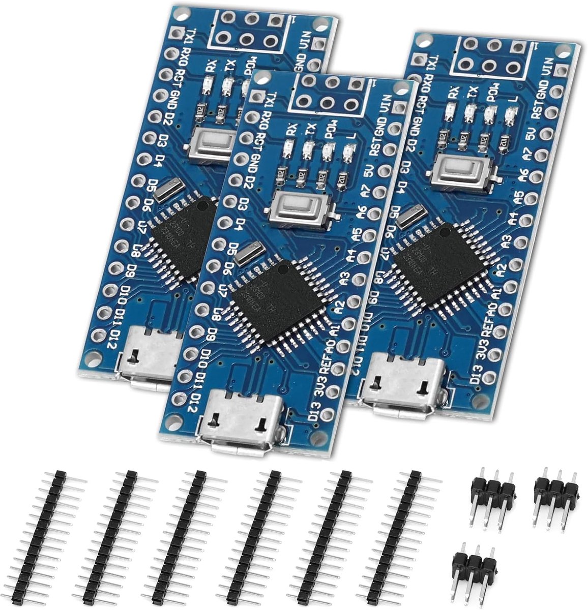 ontwikkelingsplaat Binghe 3 stuks microcontroller moederborden met CH340 chip 5 V 16 MHz microinterface compatibel met Arduino